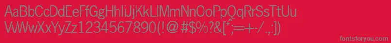 フォントNobbigothikdbNormal – 赤い背景に灰色の文字