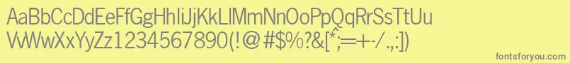 NobbigothikdbNormal Font – Gray Fonts on Yellow Background