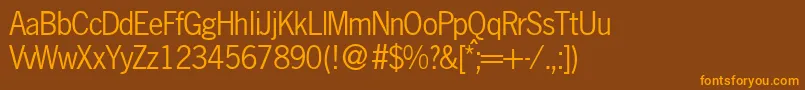 Police NobbigothikdbNormal – polices orange sur fond brun