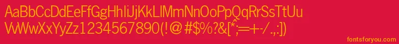 NobbigothikdbNormal Font – Orange Fonts on Red Background