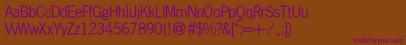 NobbigothikdbNormal Font – Purple Fonts on Brown Background