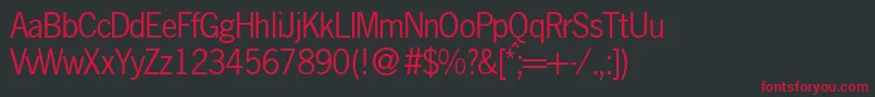 NobbigothikdbNormal Font – Red Fonts on Black Background