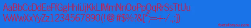 NobbigothikdbNormal Font – Red Fonts on Blue Background