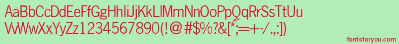 NobbigothikdbNormal Font – Red Fonts on Green Background