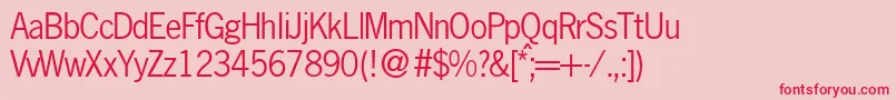 NobbigothikdbNormal Font – Red Fonts on Pink Background