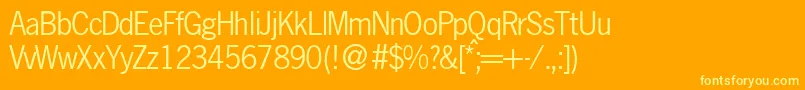 NobbigothikdbNormal Font – Yellow Fonts on Orange Background