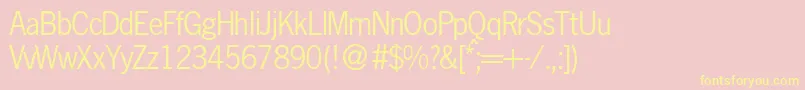 フォントNobbigothikdbNormal – 黄色のフォント、ピンクの背景