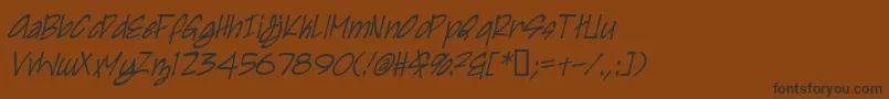IrezumiItalic Font – Black Fonts on Brown Background