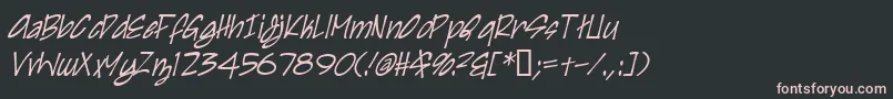 IrezumiItalic Font – Pink Fonts on Black Background