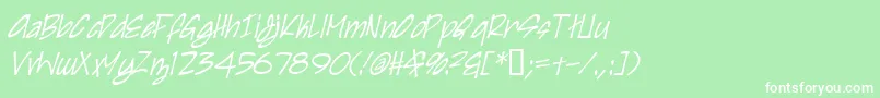 IrezumiItalic Font – White Fonts on Green Background