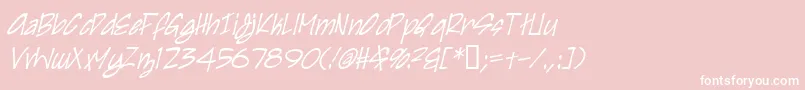 IrezumiItalic Font – White Fonts on Pink Background