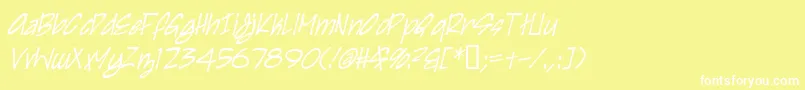 IrezumiItalic Font – White Fonts on Yellow Background