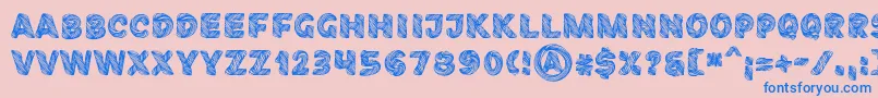 FibographyPersonaluse Font – Blue Fonts on Pink Background