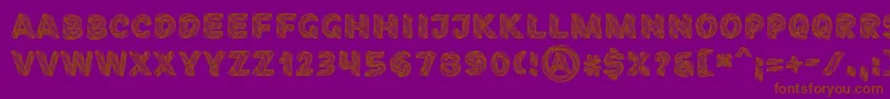 FibographyPersonaluse Font – Brown Fonts on Purple Background