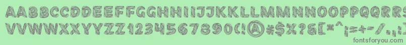 FibographyPersonaluse Font – Gray Fonts on Green Background