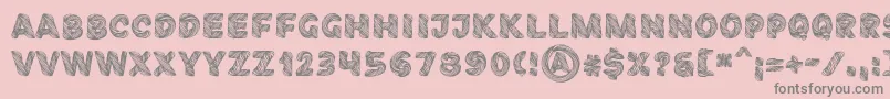 FibographyPersonaluse Font – Gray Fonts on Pink Background