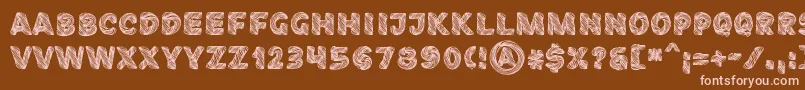 FibographyPersonaluse Font – Pink Fonts on Brown Background