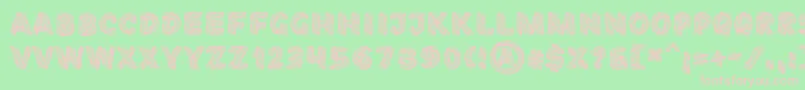 FibographyPersonaluse Font – Pink Fonts on Green Background