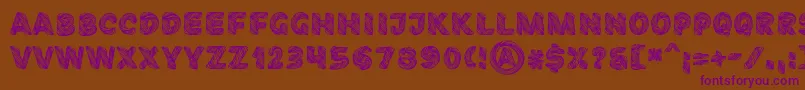 FibographyPersonaluse Font – Purple Fonts on Brown Background