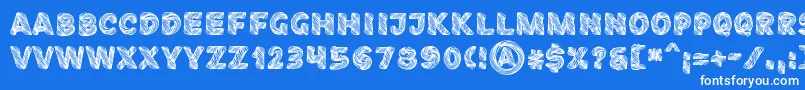 FibographyPersonaluse Font – White Fonts on Blue Background