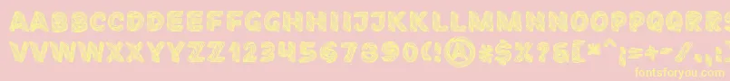 FibographyPersonaluse Font – Yellow Fonts on Pink Background