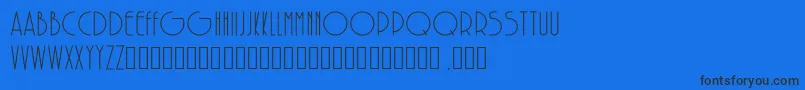 SolarRegular Font – Black Fonts on Blue Background