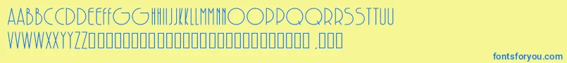 SolarRegular Font – Blue Fonts on Yellow Background