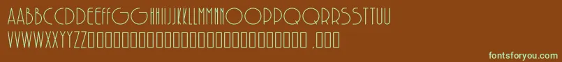 SolarRegular Font – Green Fonts on Brown Background