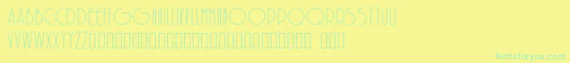 SolarRegular Font – Green Fonts on Yellow Background