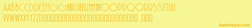 SolarRegular Font – Orange Fonts on Yellow Background