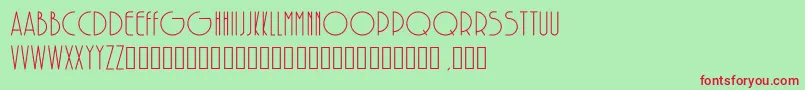 SolarRegular Font – Red Fonts on Green Background