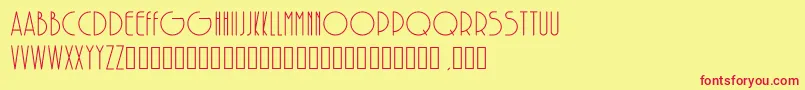 SolarRegular Font – Red Fonts on Yellow Background