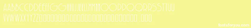 SolarRegular Font – White Fonts on Yellow Background