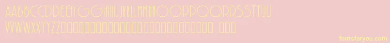 SolarRegular Font – Yellow Fonts on Pink Background