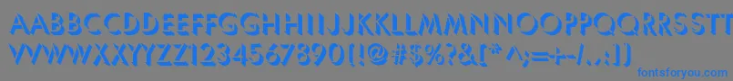 フォントUmbraNormal – 灰色の背景に青い文字