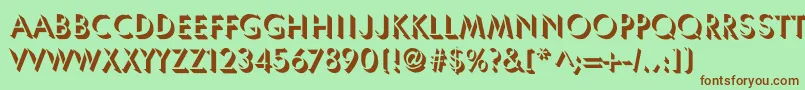 UmbraNormal Font – Brown Fonts on Green Background