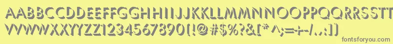 フォントUmbraNormal – 黄色の背景に灰色の文字