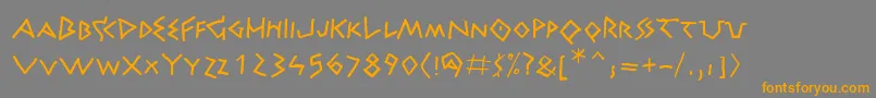 Atheh Font – Orange Fonts on Gray Background