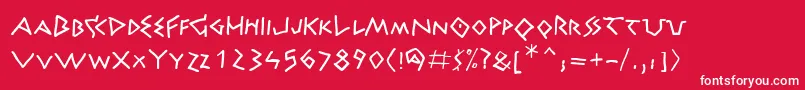 Atheh Font – White Fonts on Red Background