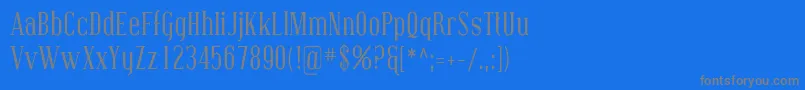 CovingtonCond Font – Gray Fonts on Blue Background