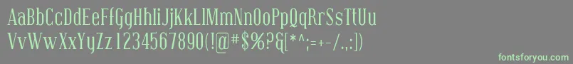 フォントCovingtonCond – 灰色の背景に緑のフォント