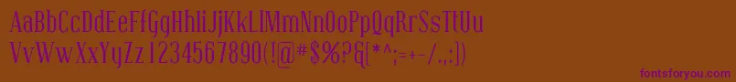 CovingtonCond Font – Purple Fonts on Brown Background