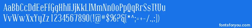 CovingtonCond Font – White Fonts on Blue Background