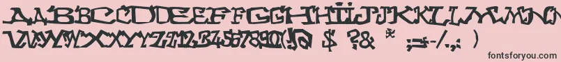 Graffitithree Font – Black Fonts on Pink Background