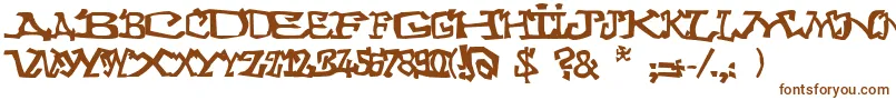 Шрифт Graffitithree – коричневые шрифты