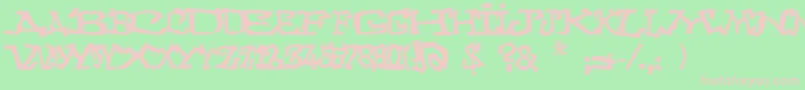 Graffitithree Font – Pink Fonts on Green Background