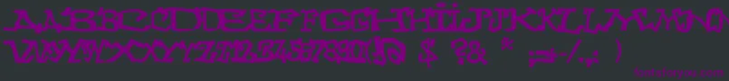 Graffitithree Font – Purple Fonts on Black Background