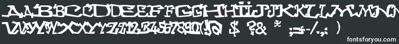 Шрифт Graffitithree – белые шрифты на чёрном фоне