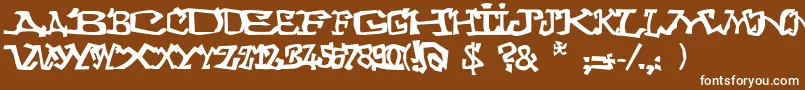Graffitithree Font – White Fonts on Brown Background