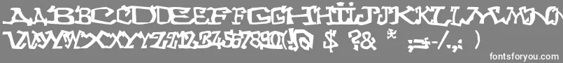 Graffitithree Font – White Fonts on Gray Background